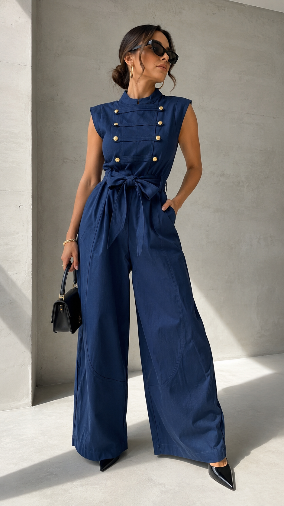 Navy enterizo