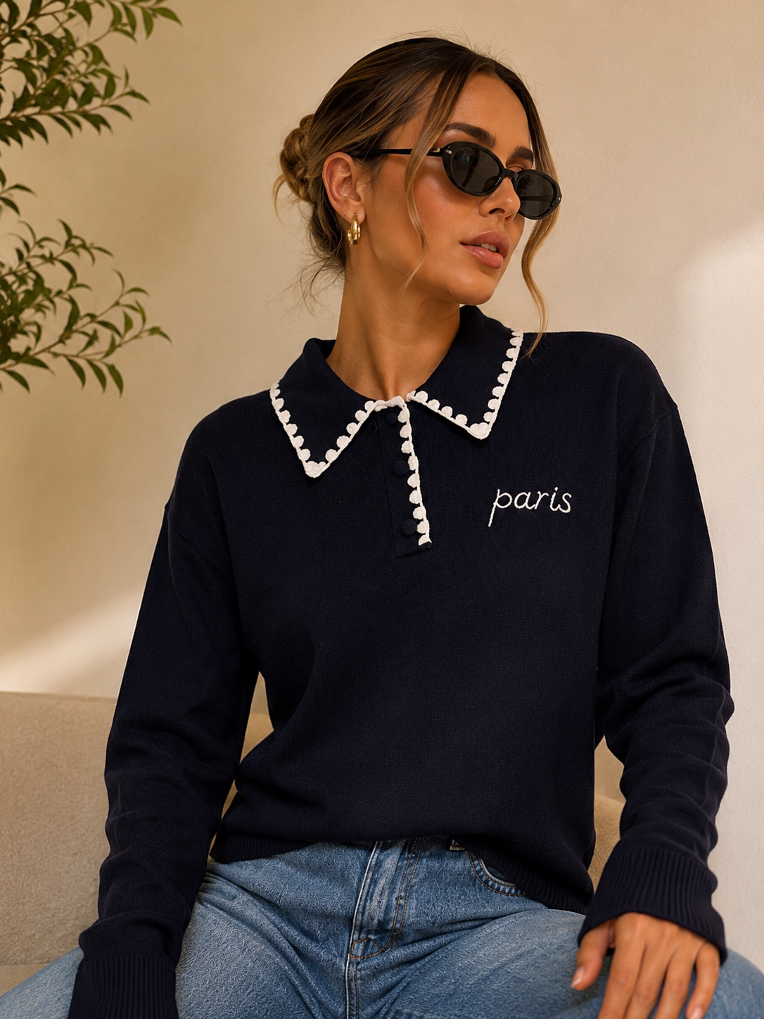 Paris Navy top