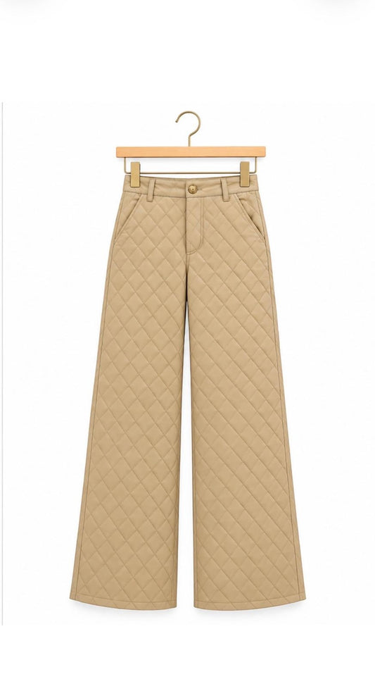 khaki Leather Pants
