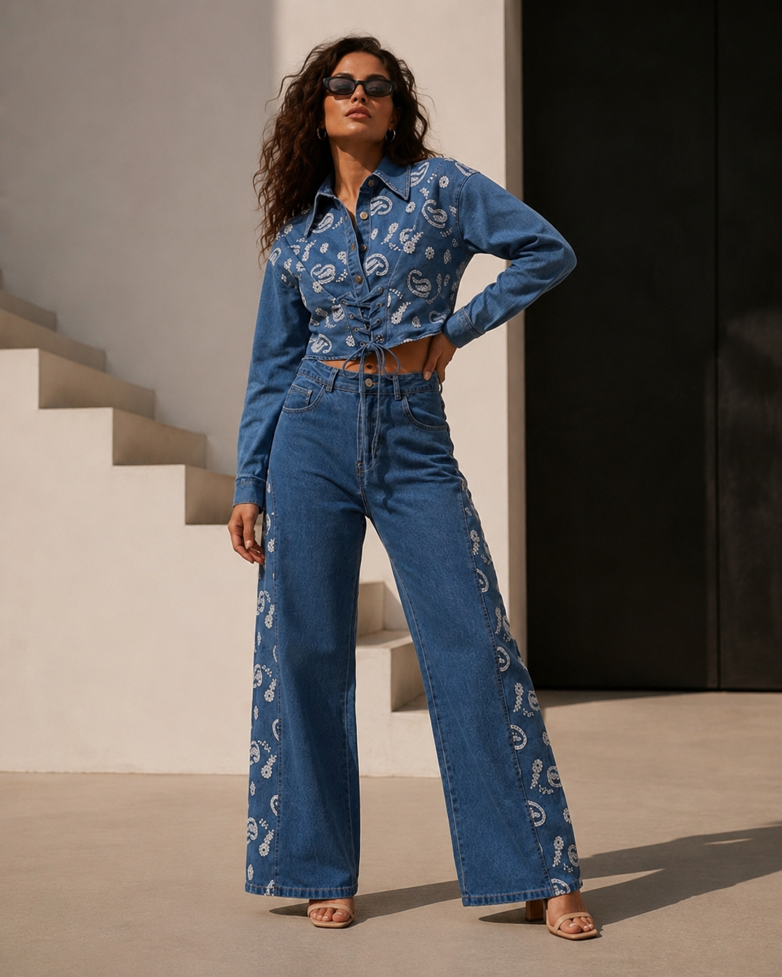 Bandana Denim set