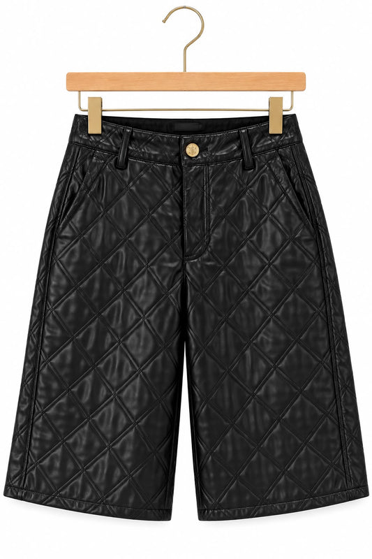 Black Snakeskin Bermuda