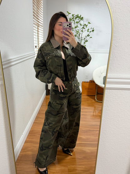 Camo Cropped Utility Jacket