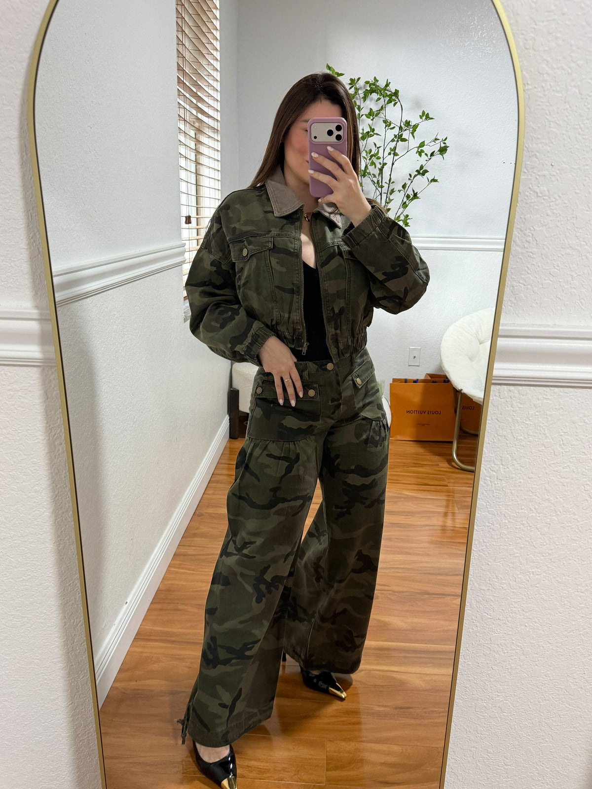 Camo Cropped Utility Jacket