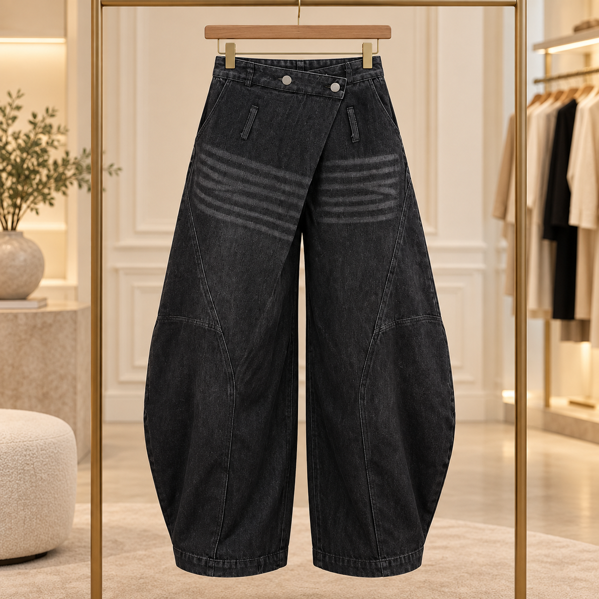 Jeans Barrel Noir